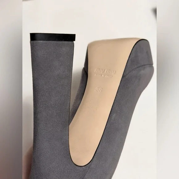 Miu Miu Suede Platform Heels - Picture 5 of 7